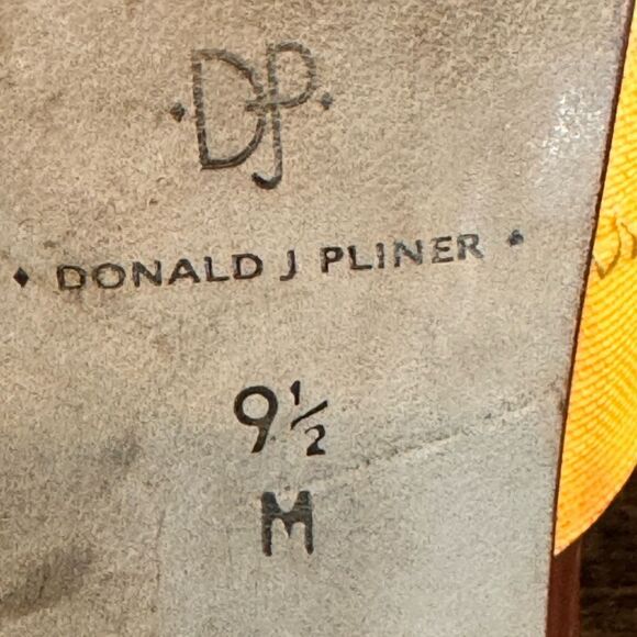 Donald J Pliner Yellow and orange Strap Kitten heels size 9.5 - Picture 4 of 8